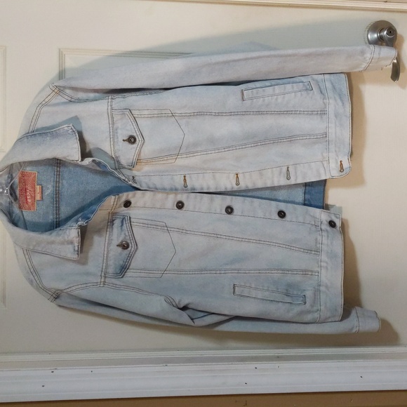 NWOT custom painted denim jean jacket size Large - Picture 5 of 6